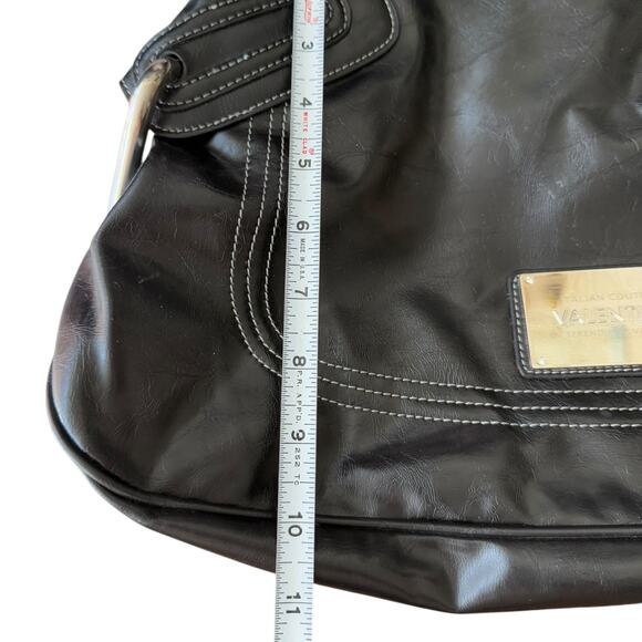 Valentino by Serendipity Valentino leather black bag on a short handle - Picture 12 of 12